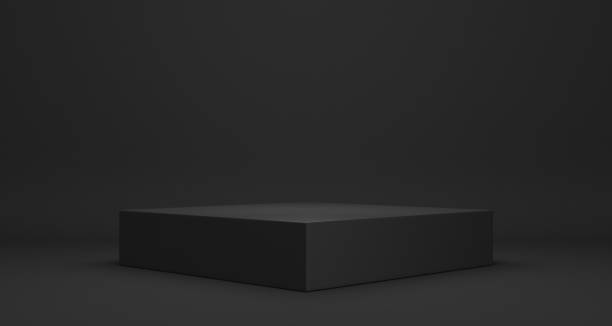 istock Empty podium or pedestal Product display 3D rendering stand concept 1253186758