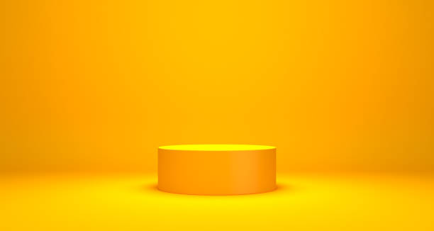 istock Empty podium or pedestal Product display 3D rendering stand concept 1253186780