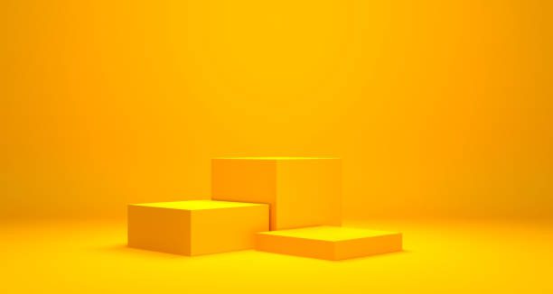 istock Empty podium or pedestal Product display 3D rendering stand concept 1253186782