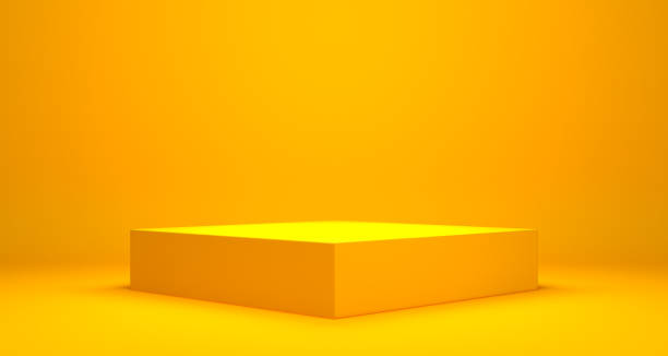 istock Empty podium or pedestal Product display 3D rendering stand concept 1253186788