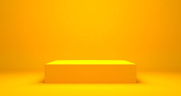 istock Empty podium or pedestal Product display 3D rendering stand concept 1253186790