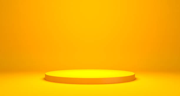 istock Empty podium or pedestal Product display 3D rendering stand concept 1253186791