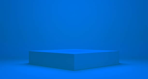 istock Empty podium or pedestal Product display 3D rendering stand concept 1253186799