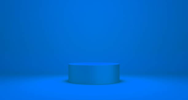 istock Empty podium or pedestal Product display 3D rendering stand concept 1253186804