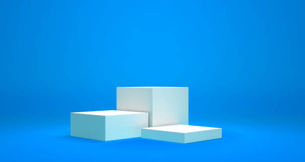 istock Empty podium or pedestal Product display 3D rendering stand concept 1253186807