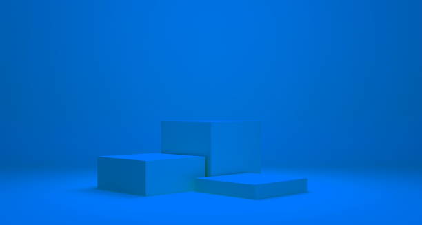 istock Empty podium or pedestal Product display 3D rendering stand concept 1253186811