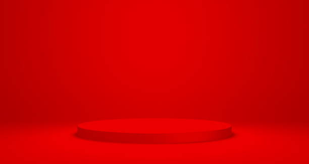 istock Empty podium or pedestal Product display 3D rendering stand concept 1253186819