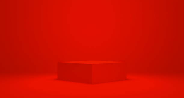 istock Empty podium or pedestal Product display 3D rendering stand concept 1253186821