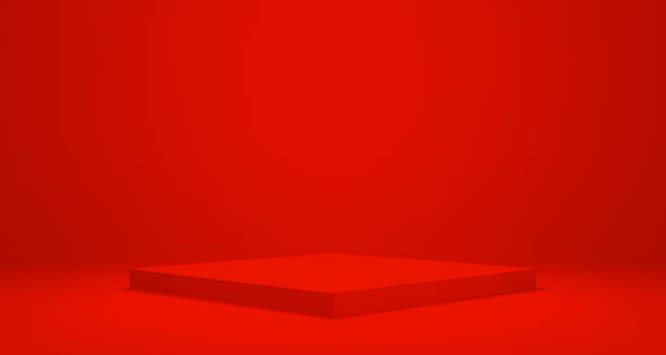 istock Empty podium or pedestal Product display 3D rendering stand concept 1253186823