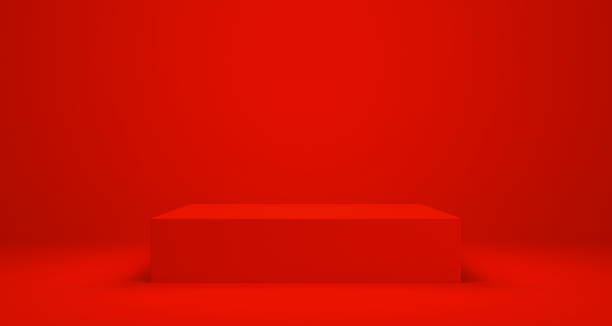 istock Empty podium or pedestal Product display 3D rendering stand concept 1253186825