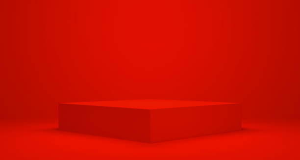 istock Empty podium or pedestal Product display 3D rendering stand concept 1253186829