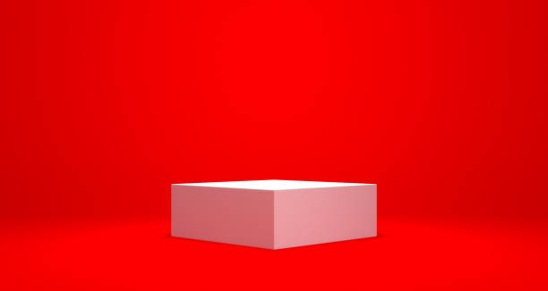 istock Empty podium or pedestal Product display 3D rendering stand concept 1253186833