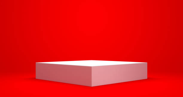 istock Empty podium or pedestal Product display 3D rendering stand concept 1253186835