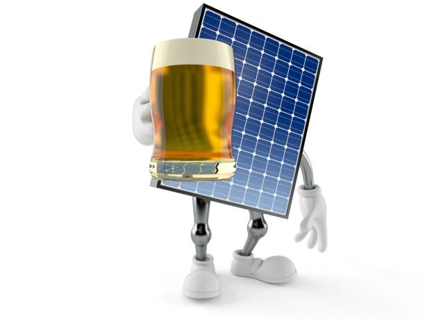 Photovoltaic Panel Character Holding Beer Glass Stock Photo - Download  Image Now - Solar Panel, Cartoon, Beer - Alcohol - iStock