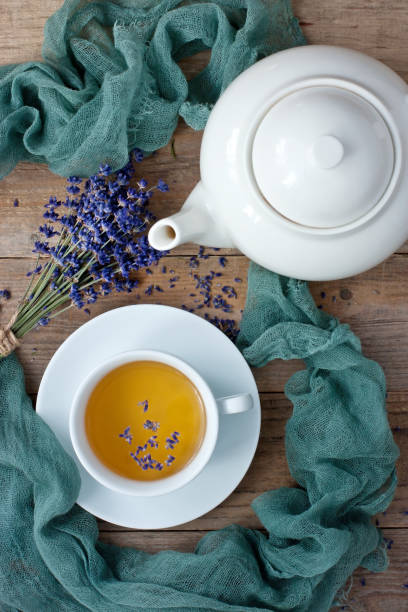 istock Healthy and delicious lavender tea. 1253191592