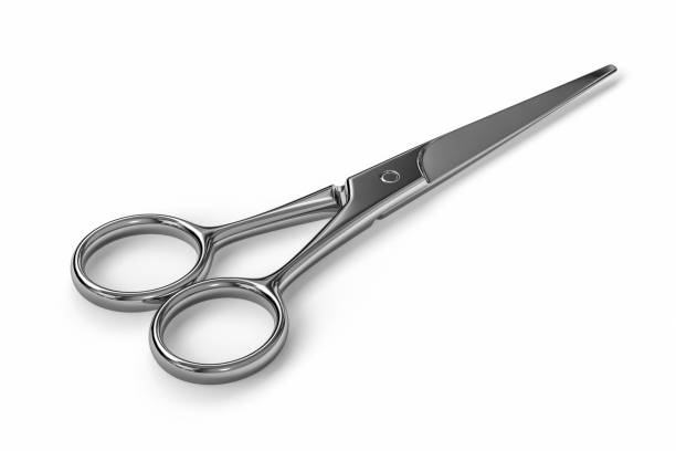 istock Hairdressing scissors - photorealistic 3d render 1253195808
