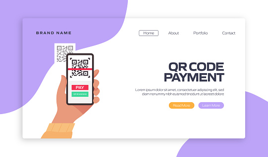 Normal Payment Code The New Normal Concept Qr Code Payment Vector Illustration Stock ...