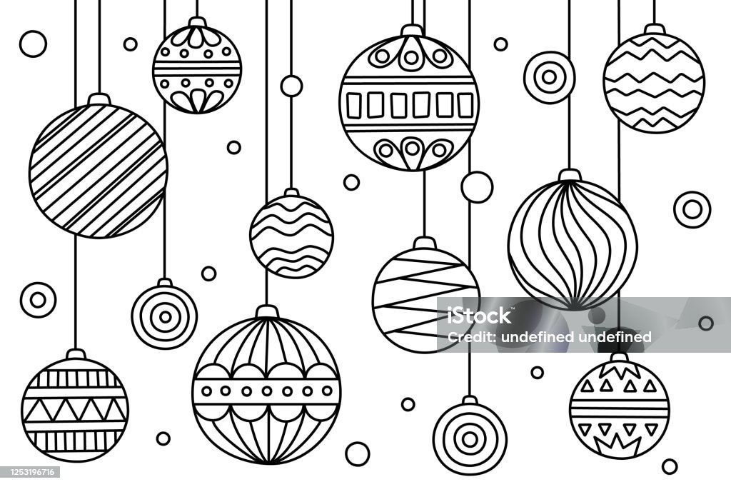 Vetores de Página De Colorir Com Bolas De Natal Com Padrões Diferentes  Ilustração Vetorial Antitress Meditação Para Crianças E Adultos e mais  imagens de Bola de Árvore de Natal - iStock