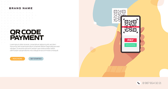 Normal Payment Code The New Normal Concept Qr Code Payment Vector Illustration Stock ...