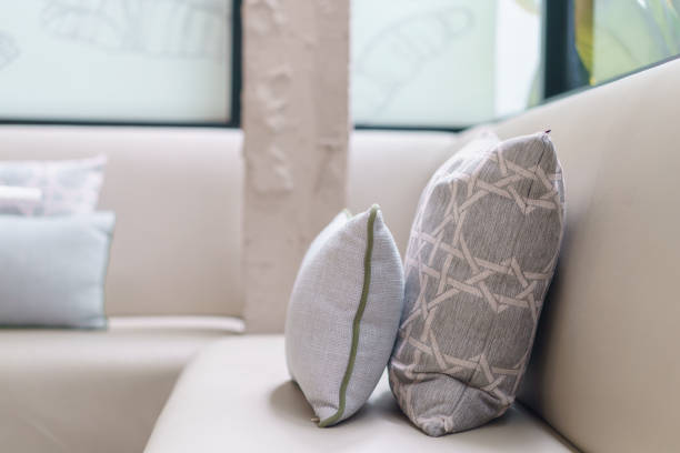 istock Pillows on sofa decoration in living room interior. 1253214217