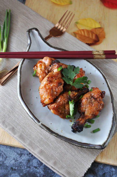 istock Top view of Grilled Chicken Drumsticks Dish 1253216581