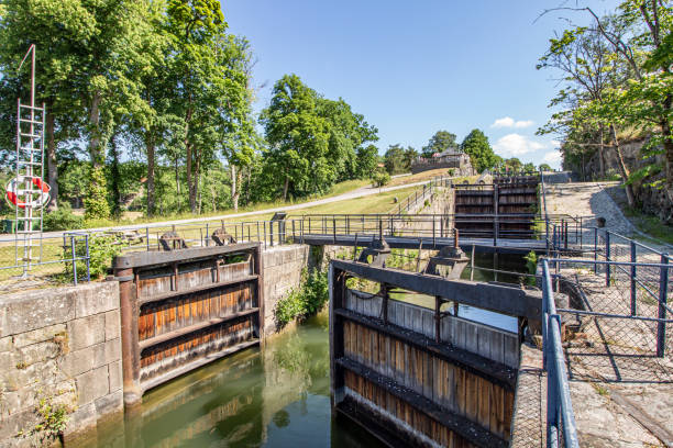 istock Sluices area in Trollhattan i Sweden 1253220056