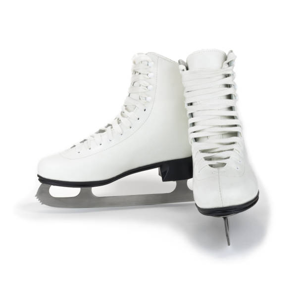 istock Figure skates isolated on a white background with a light shadow. 1253222608