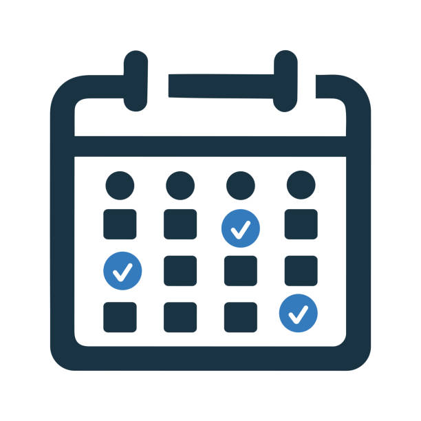 ilustrações de stock, clip art, desenhos animados e ícones de appointment, calendar, event, schedule icon - calendar personal organizer clock diary