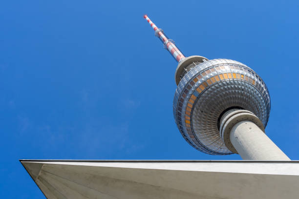 istock Low Angle View Of Communication Tower Against Blue Sky 1253223986