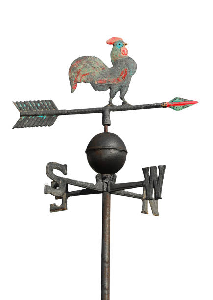 istock vintage wind vane to indicate the wind direction with a rooster 1253225558