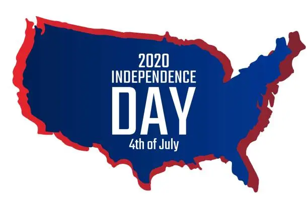 Vector illustration of Independence Day in The United States of America, USA. 4th of July. Holiday concept. Template for background, banner, card, poster with text inscription. Vector EPS10 illustration.