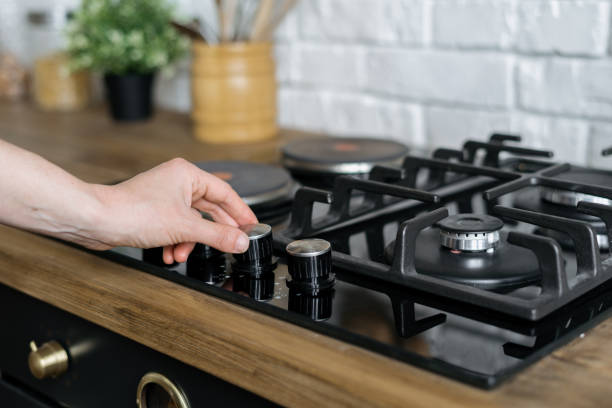 istock Kitchen with modern interior, furniture and equipment 1253226398