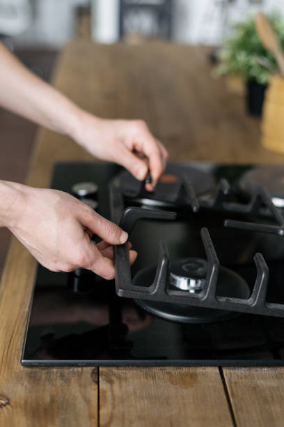 istock Kitchen with modern interior, furniture and equipment 1253226405