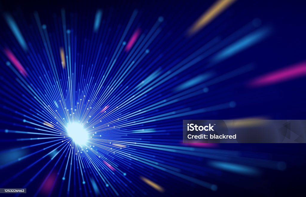 Colorful Technology Abstract Light Tunnel Background Colorful Technology Abstract Light Tunnel Background. Technology Stock Photo