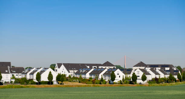 istock Medium group of contemporary duplex houses 1253227512