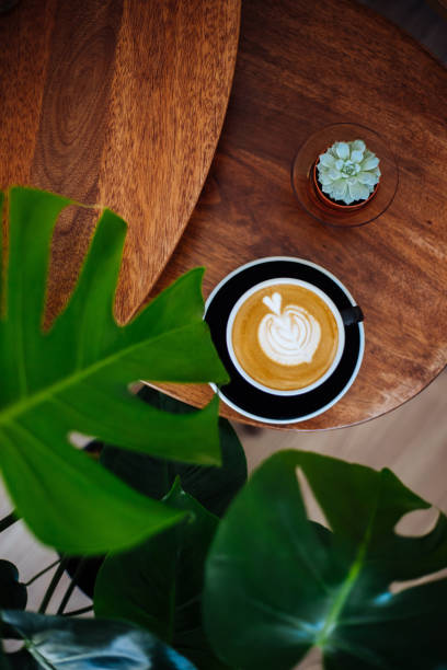 istock Hot Coffee latte with beautiful latte art 1253234772