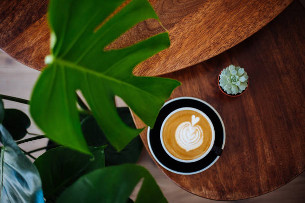 istock Hot Coffee latte with beautiful latte art 1253234784