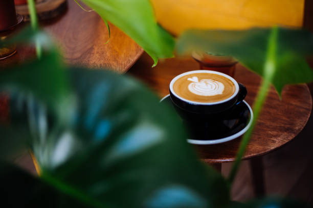 istock Hot Coffee latte with beautiful latte art 1253235604