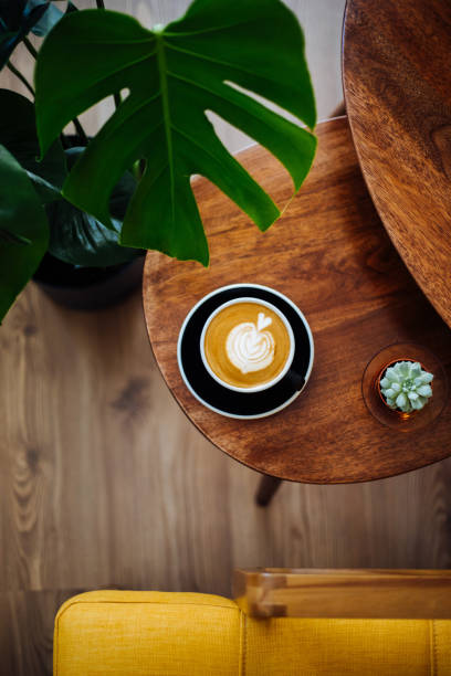 istock Hot Coffee latte with beautiful latte art 1253235650