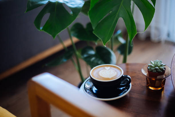 istock Hot Coffee latte with beautiful latte art 1253235754
