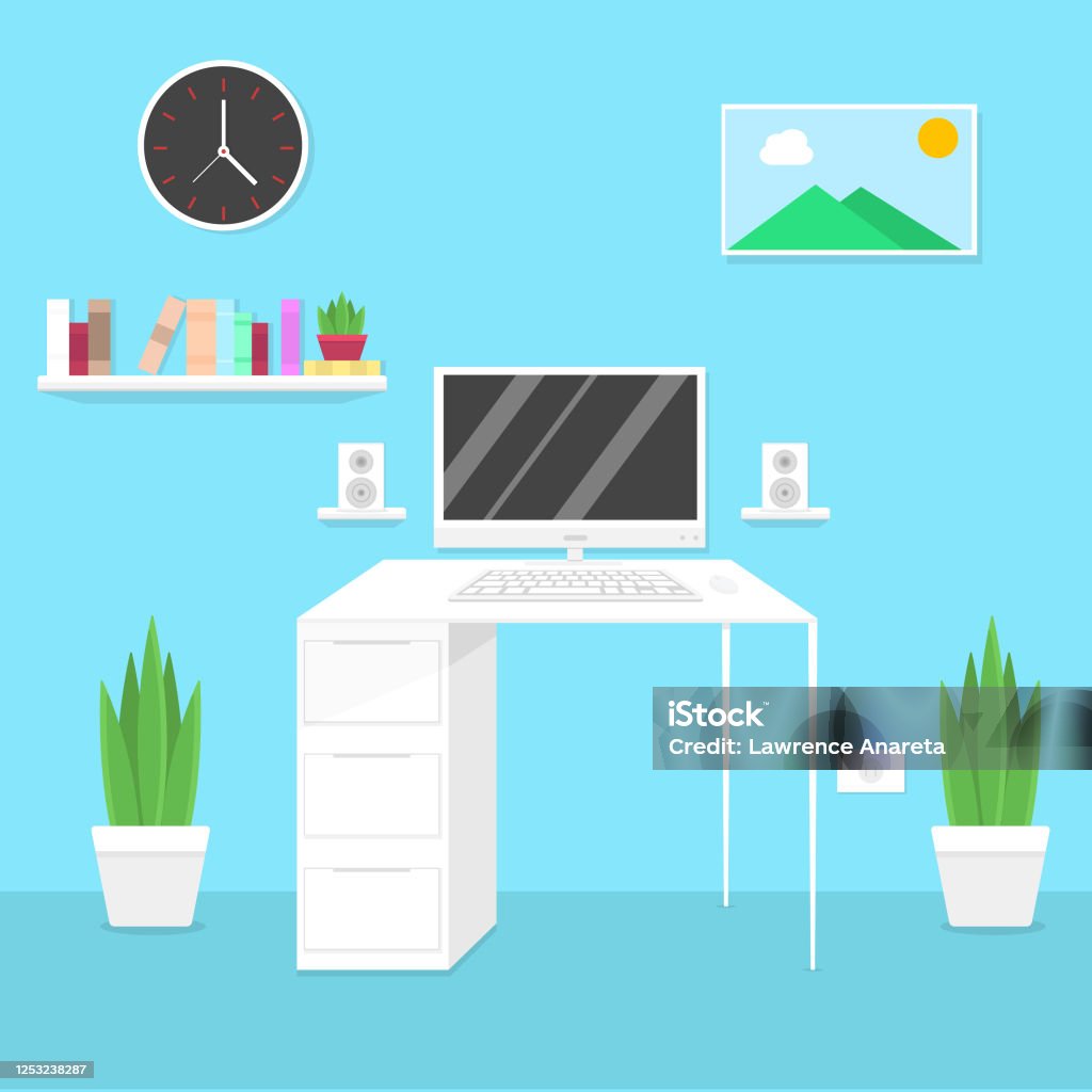 Workstation Vector Illustration Stock Illustration - Download Image Now ...