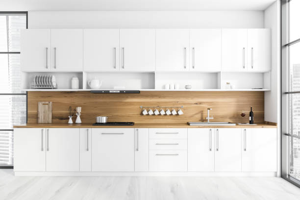 istock White and wood kitchen interior with countertops 1253238510