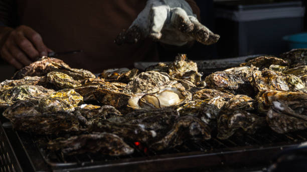 istock Famous Miyajima Island Grilled Oysters 1253241195