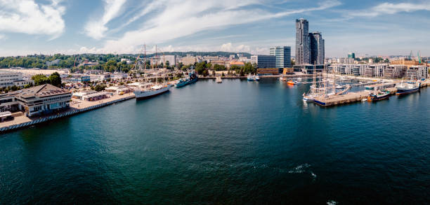 istock Panorama of Gdynia made from the air 1253243848