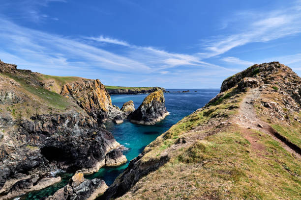 istock View from Kynance Cove on the Lizard Peninsula towards Lion Rock and Lizard Point.  Lizard National Nature Reserve, Lizard Peninsula, Cornwall, England, UK 1253251216