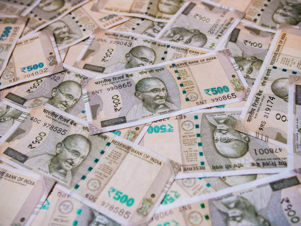 istock Indian money with 500 rupee bills in unfolded form 1253253321
