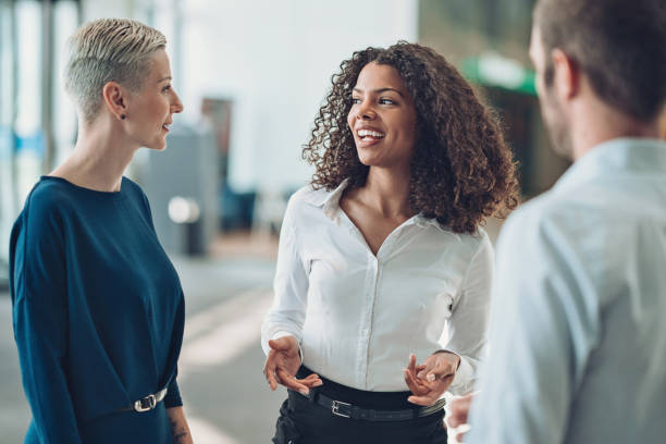 istock Business talk in the corridor 1253261570