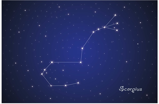 Scorpius Images Constellation Scorpius In Night Sky Stock Illustration - Download Image ...