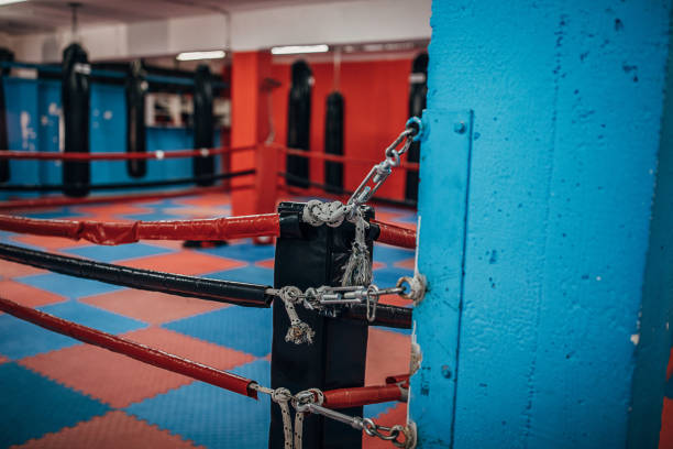 istock Boxing ring in the gym 1253271712