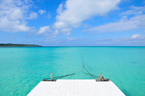 Pier and boat in the beautiful sea